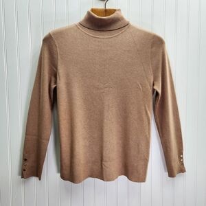 Chico's Classic Camel Turtleneck Sweater